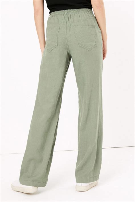 (Marks & Spencer) The elasticised waist from M&S will keep you feeling comfortable all day long. . Marks and spencer ladies trousers elasticated waist